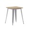 Flash Furniture 23.75 SQ Dining Table Brown Poly Top/Silver Frame JJ-T14619-60-BRSL-GG - alternate 6